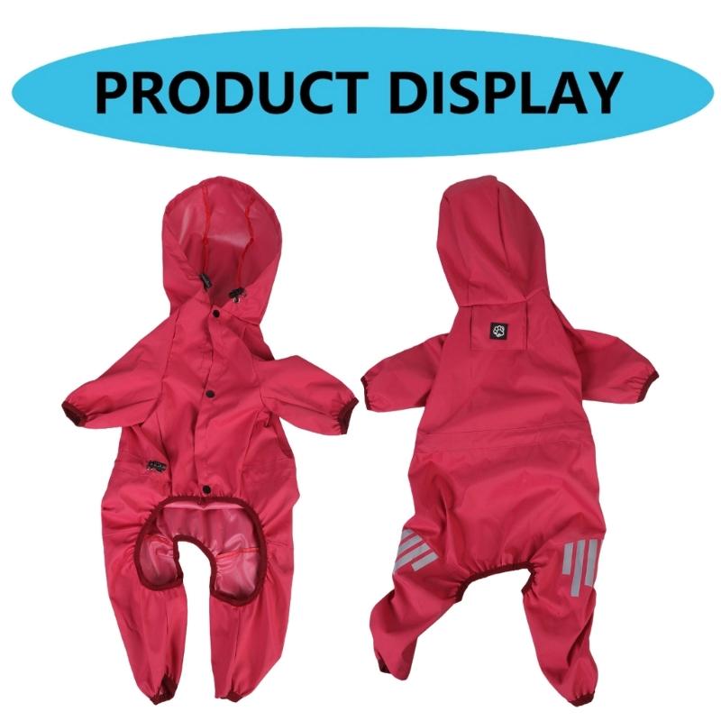 FourSeason Pet Raincoats Outdoor WindproofRaincoat Waterproof Rain Suit for Dog