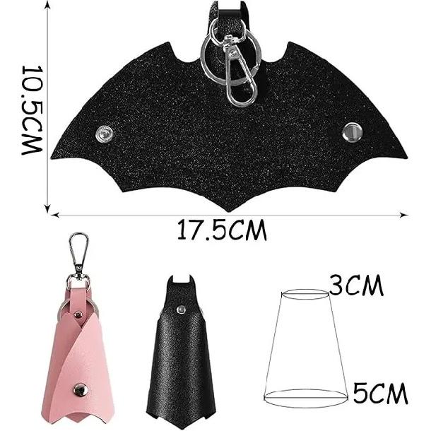 OEM ODM Bat Shaped Car Key Holder Folding Leather Key Case Organizer Pouch For SUV Motorcycle Personality Accessory Custom