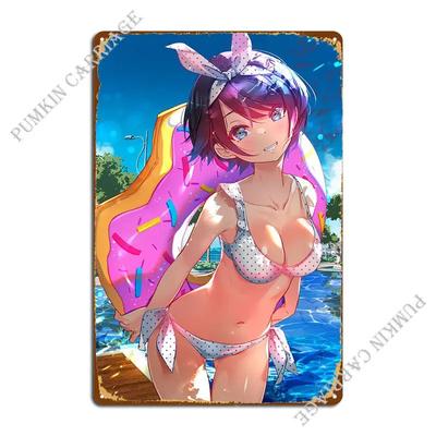 Ruka Sarashina Bikini Metal Plaque Poster Pub Party Plates Wall Plaque Wall Cave Tin Sign Poster
