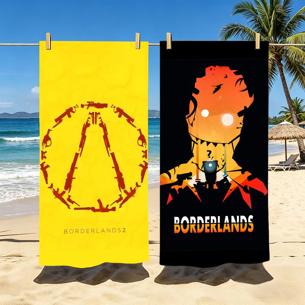 B-Borderlands Gearbox Software Towel Polyester Beach Towel Quick Dry Sand Free Bath Towel For Summer Pool Travel Vacation