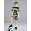 Boys' Fashionable 3D Printed Casual Short Sleeved Shorts Set, Perfect for Outdoor Sports Wear