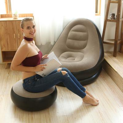 1 Set Eccellente lettino gonfiabile Resistente agli strappi Comodo al tatto Divano pigro gonfiabile super morbido con poggiapiedi per ufficio