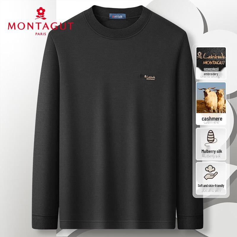 

MONTAGUT Men s Luxury Cashmere Blend Long Sleeve Knit Shirt 3XL