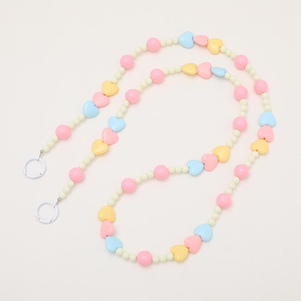 Long-style Beaded Crossbody Phone Chain Anti Loss Phone Neck Straps  Earphone Case Strap