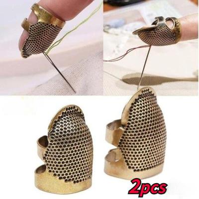 2pc Sewing Thimble Finger Protector DIY Utility Sewing Tool Accessories