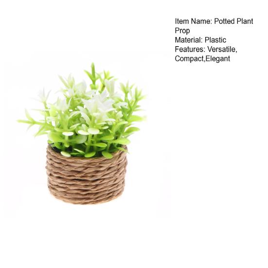 Miniatur-Bonsai-Pflanzen-Requisiten Topfpflanzen-Dekoration Künstliche Grüne Pflanzen für Puppenhaus Schreibtischregal Mini-Heimdekorationen Miniatur-Bonsai-Töpfe