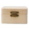 1pz 8x8x4,5cm Scatola Portaoggetti in Legno Naturale Scatola Regalo in Legno di Pino Liscio per Oggetti Vari Domestici Gioielli e Piccoli Accessori