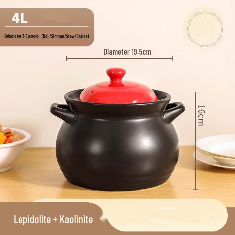 Lichuan Huaxing 4000ml High-Temperature Ceramic Soup Pot
