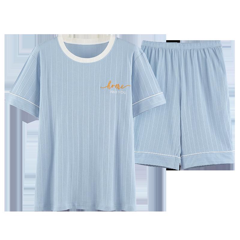 Set de pijamale de vară pentru bărbați din bumbac cu desene animate – cămașă cu mânecă scurtă și pantaloni scurți (2025)