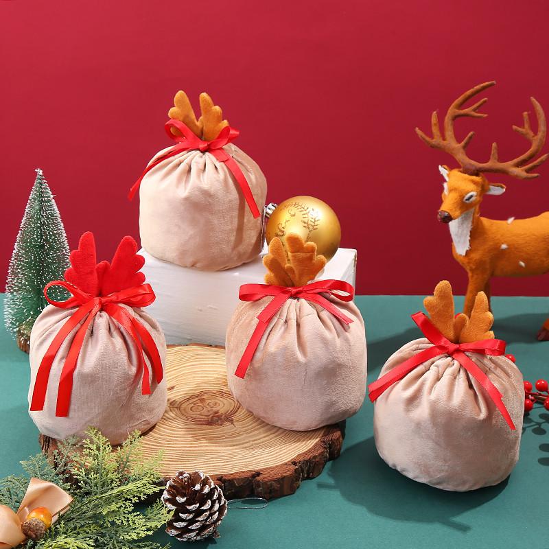 Рождественские Держатели Кошельки Шоколад Печенье Конфеты Упаковка Мультяшные Оленьи Рога — фото 6