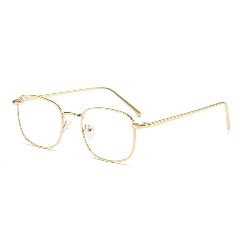 

Geometric Square Eyeglasses Frame With Blue Light Filter For Men And Women золотий