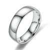 6mm Simple Ring Classic Smooth Gold Color Stainless Steel Wedding Engagement Rings for Women and Men Jewelry Wholesale