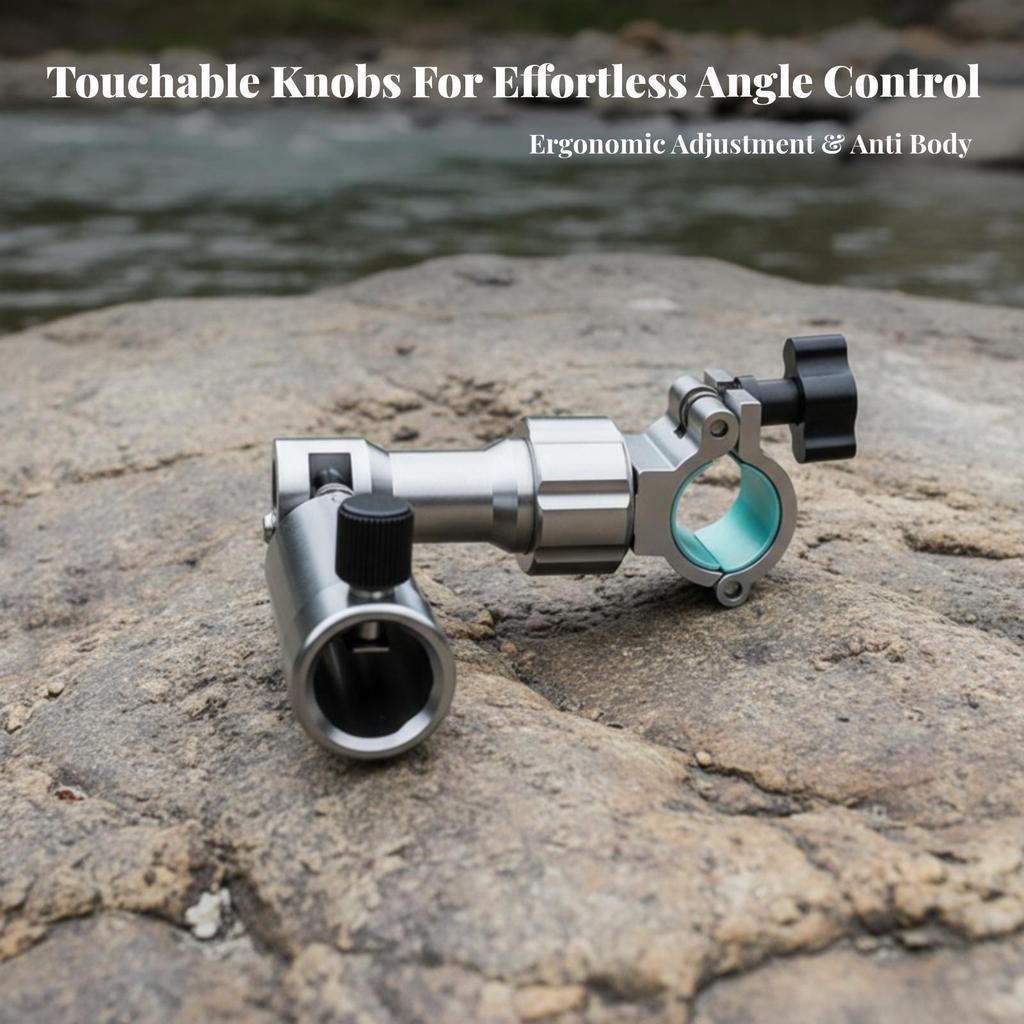 ScrewTightened Fishing Chair Clamp | Sturdy Aluminum Alloy, Knurled Adjustment Knob,