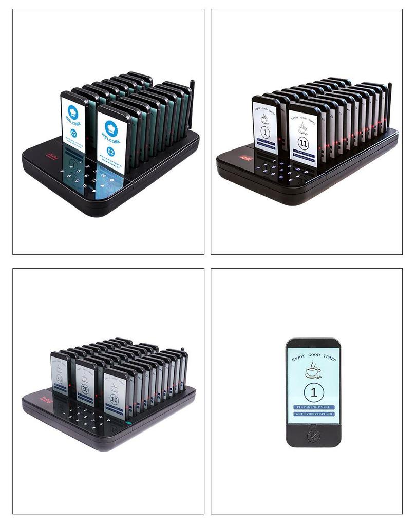 Milk Tea Shop Wireless 16-Unit Paging and Queue System
