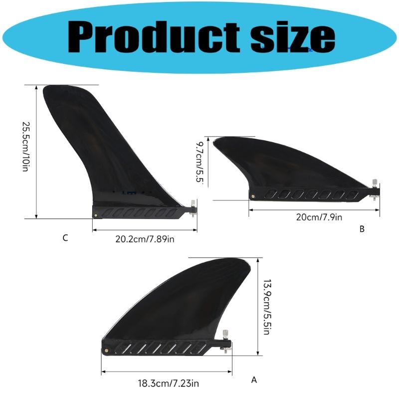 Detachable Surfboard Splitter Tail Fins Paddle Board Stabilizer For SUPs Paddle Board Flexible PVC For Safe Water Sports