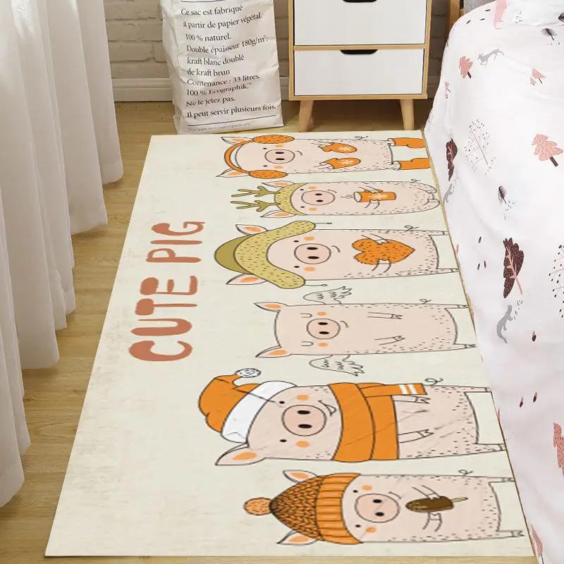 Rosa Teppich für Kinder Jungen Mädchen Cartoon Spiel Quadratische Teppiche Kindergarten Frühe Bildung Baby Krabbelmatte Heimdekor Teppich