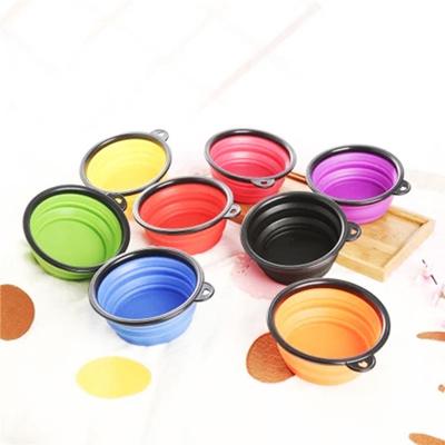 Składana Miska Podróżna dla Zwierząt z Haczykiem - Przenośny Silikonowy Kubek Dwufunkcyjny na Wodę i Jedzenie dla Psów