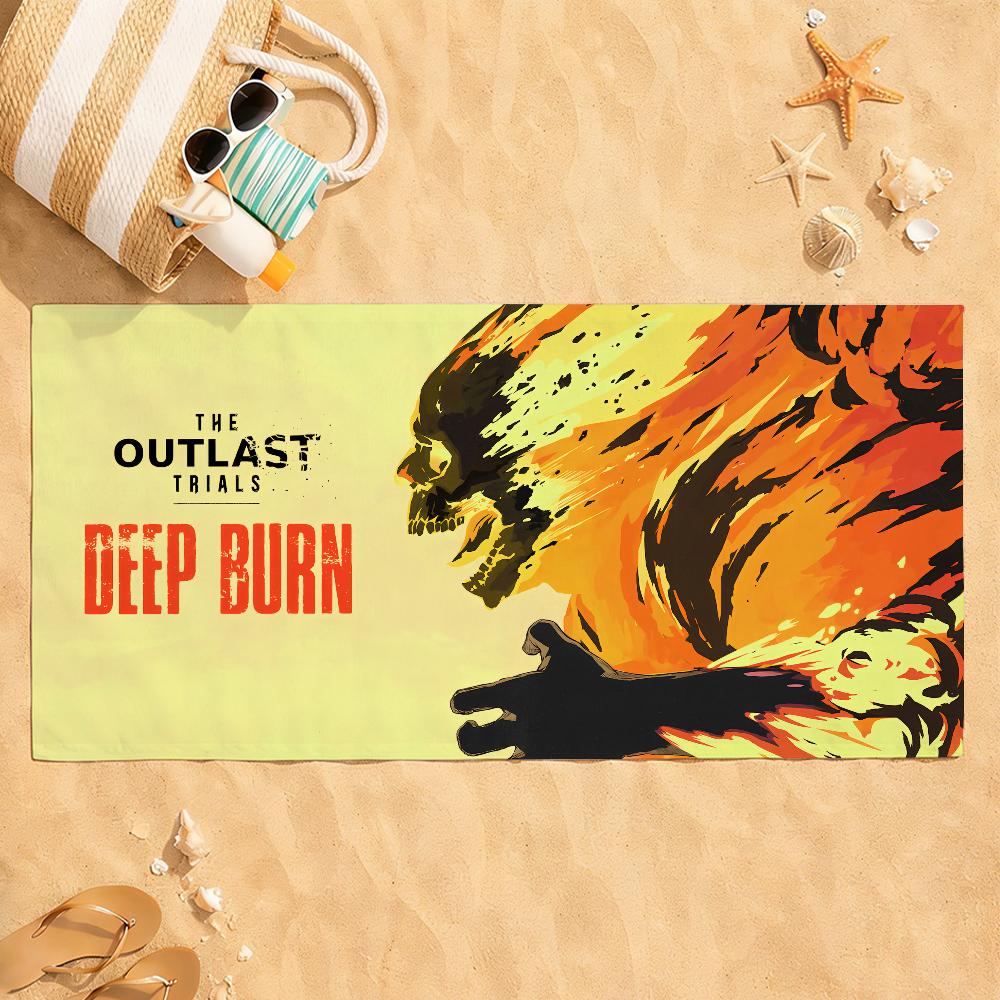 

Game The Outlast Trials Horror Towel Quick Dry Absorbent Beach Towel for Sports, Fitness, Swimming and Outdoor Activities W30*H60(CM)