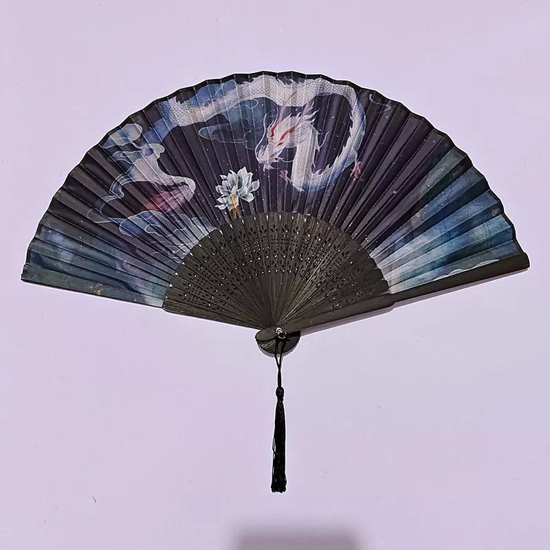 Traditional Folding Fan for Summer, Portable Folding Fan for Hanfu Dance, Qipao Show, New Chinese Style, Portable Gift Bamboo Fan