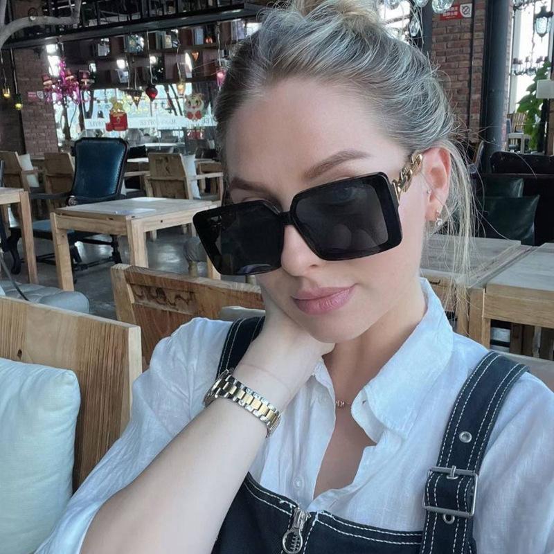 Designer Coreano Montatura Quadrata Grande Spessa Occhiali da Sole Sunnies Studios Occhiali da Sole Tonalità Estetiche Occhiali da Sole Per Donna Occhiali Colore