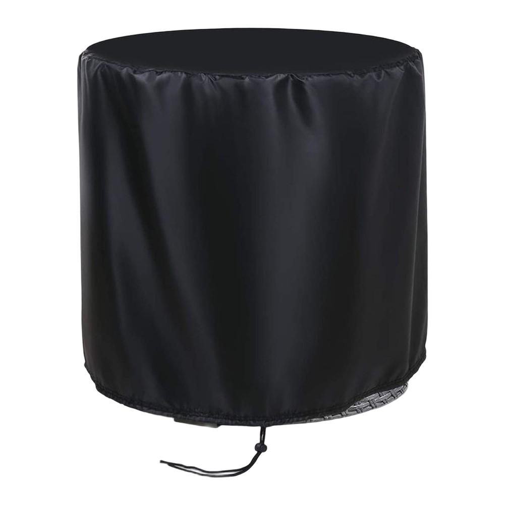 420D Oxford Round Table Cover for Small Outdoor Tables Waterproof and Windproof with Adjustable Drawstring for a Snug Fit
