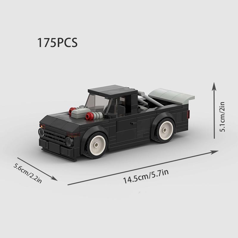 Stadt MOC Auto Geschwindigkeit Fahrzeug Super Rennfahrer Pickup Truck Modell Bausteine Ziegel Renntechnik Kreatives Garagen Set Rallye Spielzeug