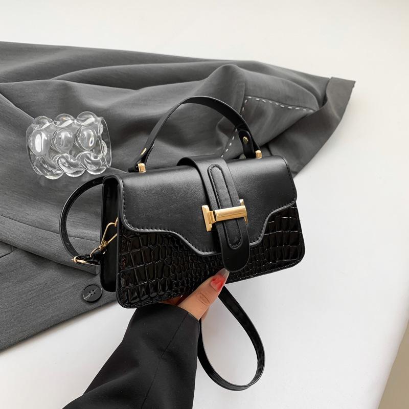 Foreign style light luxury casual simple handbag 2025 new retro niche design trend single shoulder crossbody small square bag