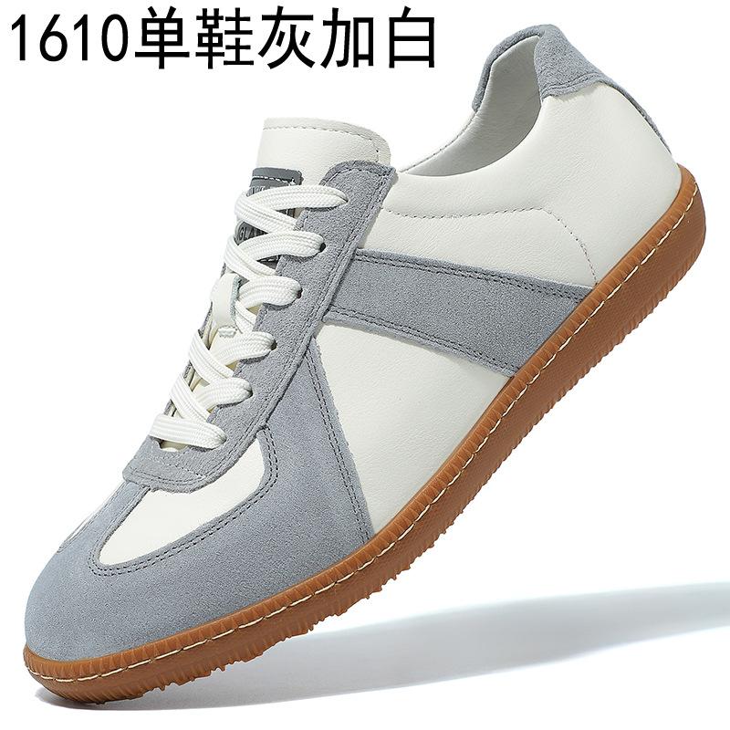 Dexun shoes men's spring sports and leisure retro versatile color matching flat-soled Forrest Gump simple lace-up men's shoes trendy little white boa