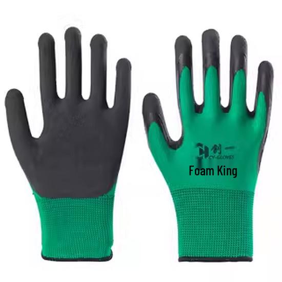 Breathable Summer Work Gloves - Latex Coated, Wear-Resistant Rubber Protection