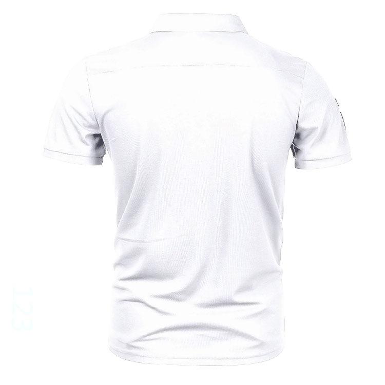 Summer Men's Short Sleeved Polo Shirt Patchwork Casual Lapel Short Sleeved T-shirt