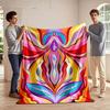 Colorful Abstract Waves Blanket for all seasons blanket lunch break throw gift