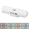 LED Night Light with Motion Sensor RGB Gradient Ambient Light Dimmable Magnetic Stair Lamp for Entryway Bedside Desk Wardrobe