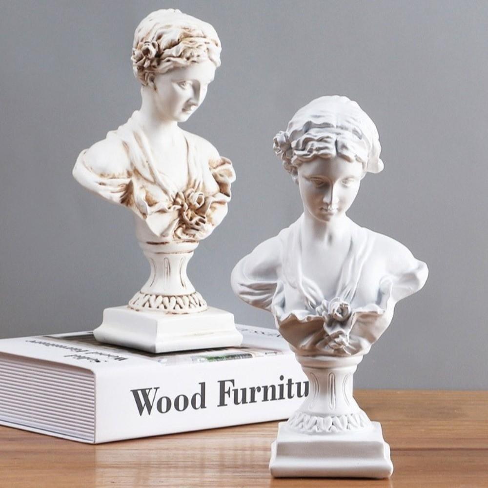 Resin Figure Statue European Style Ancient Greek Statue Retro Venus Figurine Home