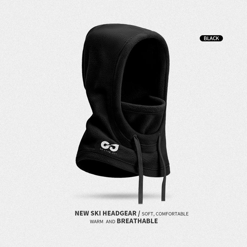 

Шлем-балаклава для зимних видов спорта, Лыжные шарфы с капюшоном, Теплые велосипедные маски для лица, Удобные и практичные для активного отдыха на свежем воздухе чёрный