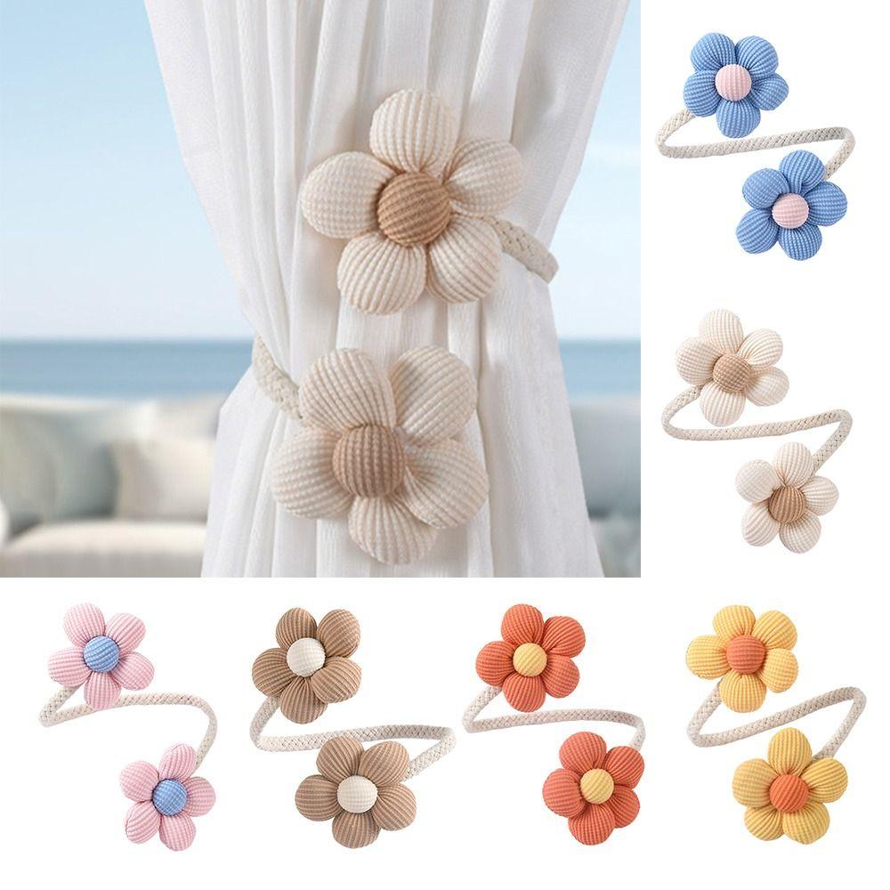 1Pcs Flower Shape Curtain Tieback No Punching Curtain Strap Fashion Curtain Buckles  Home Decoration