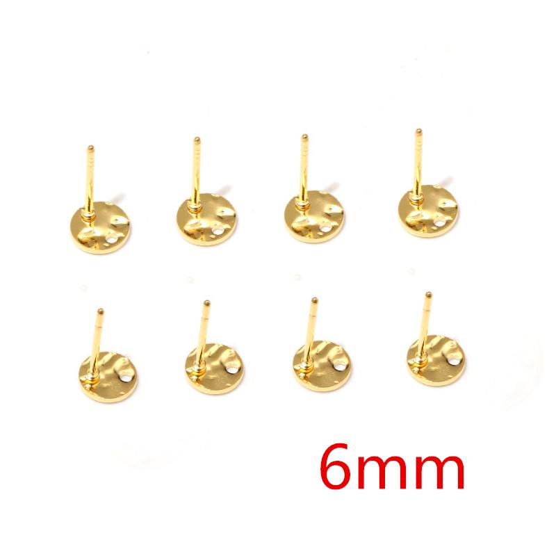 20pcs 316 Stainless Steel Gold Color Geometric Earring Stud Earring Posts Connector For DIY Earrings Jewelry Making Supplies