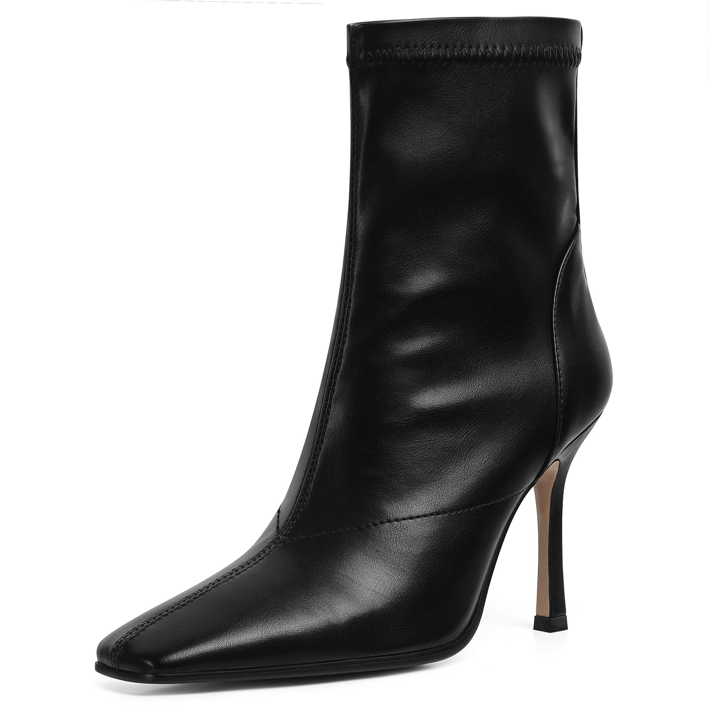 Элегантные женские ботильоны с квадратным носком на тонком высоком каблуке-шпильке сексуальные для вечеринок модные короткие ботинки для женщин туфли для офисных леди 43 8440₽