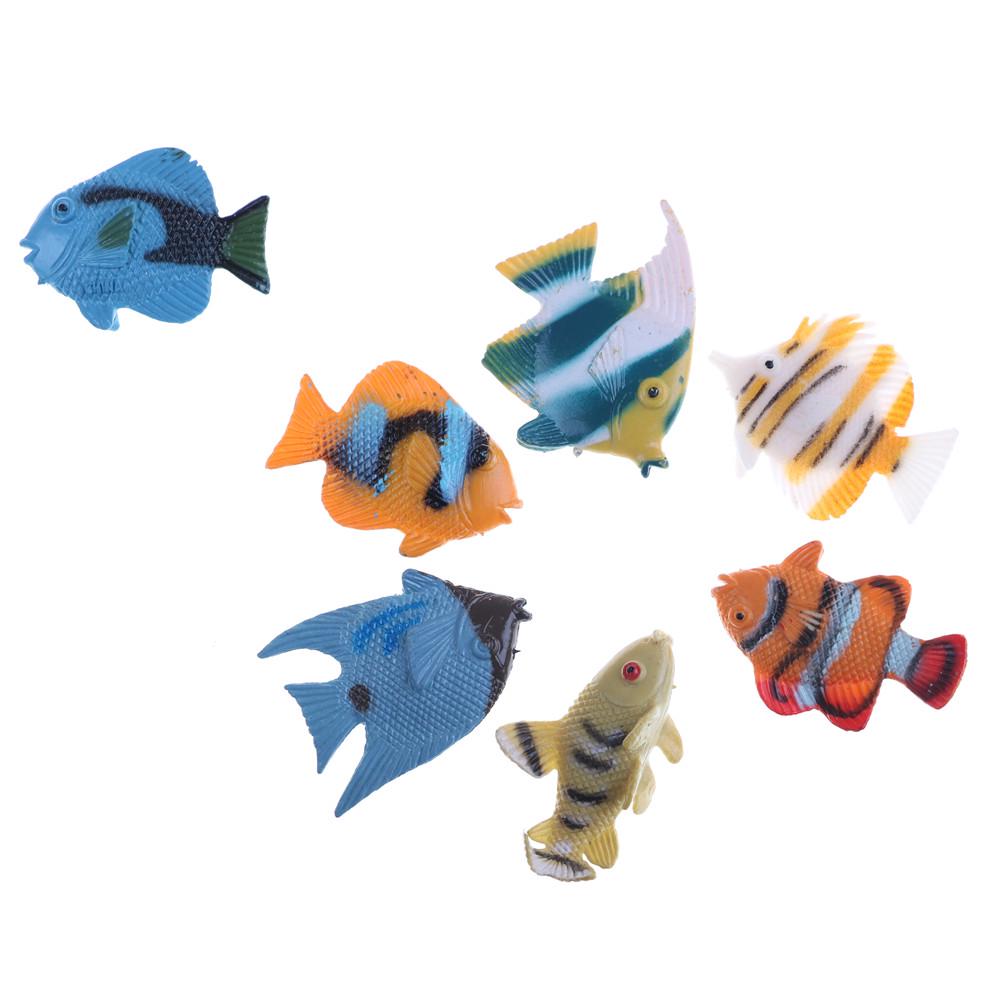 12 pcs Mini Tropical Ocean Fish Toy Gift Sea Life Model Pool Education Toy/_TI UL