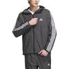 adidas Striped Letter Print Hooded Jacket IK7325