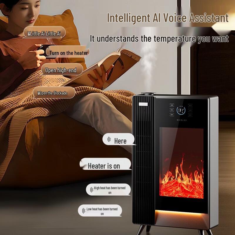 ZISIZ Graphene Smart Electric Fireplace Heater