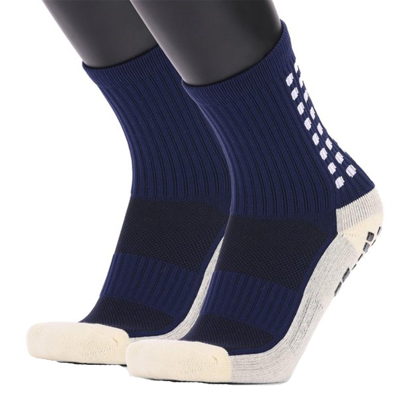 

Men s Non Slip Football Socks Breathable Athletic Crew Socks with Cushioned Sole and Arch Support for Sports and Outdoor Activities One Size Темно-синій