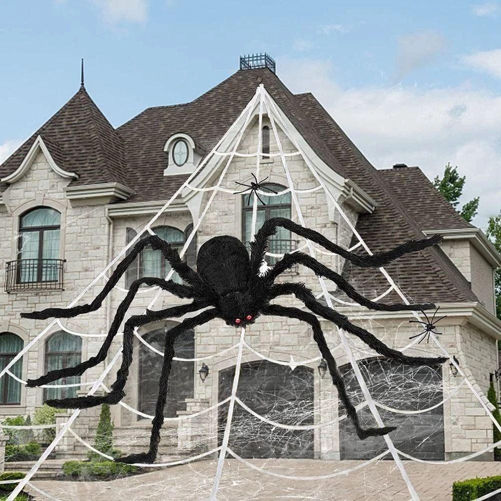 Soft Halloween Triangle Spider Extra Large Spider Web Decoration  For Halloween Party