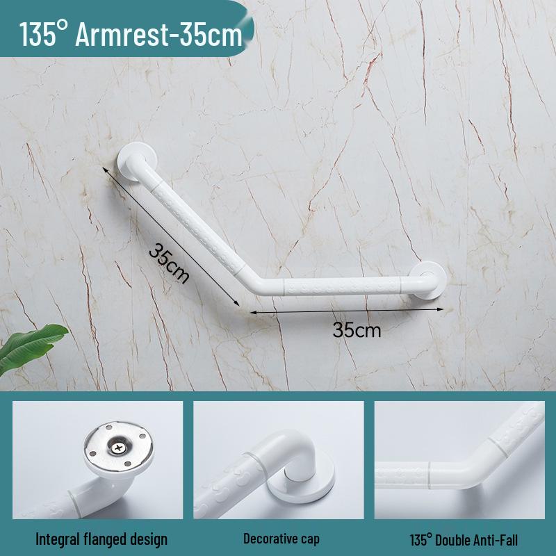 135° Anti-Slip Stainless Steel Bathroom Grab Bar for Elderly - Accessible Stair & Toilet Handrail