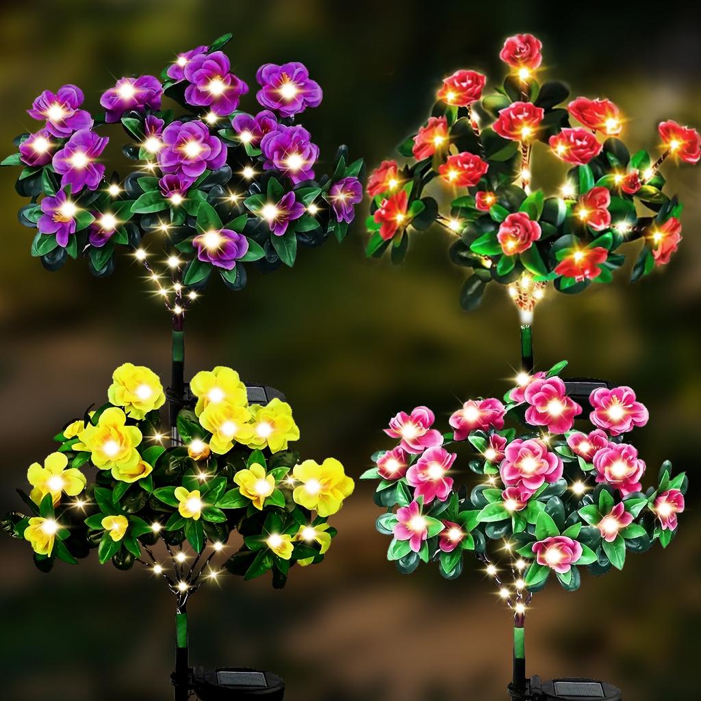 Warm Solar Azalea LED Lights Outdoor Garden Lawn Patio Decorative Pathway Lamp