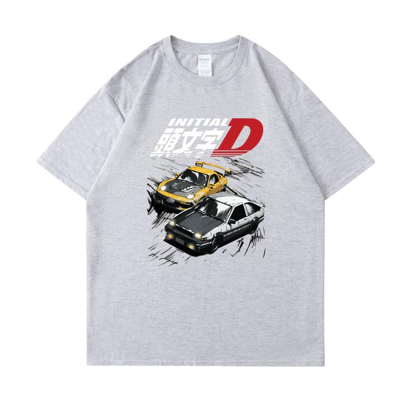 Initial D T Shirt Japanese Anime Graphic Funny Harajuku Manga T Shirt Fashion Casual Short Sleeve Plus Size T Shirt Men