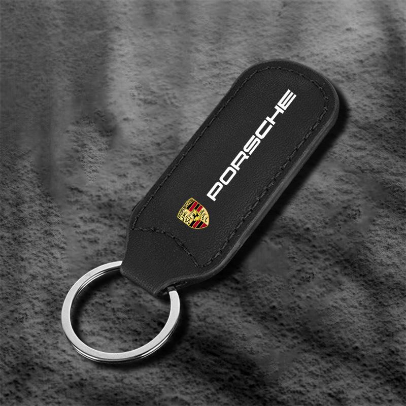 

New Car Badge Key Chain Pendant Decorative Keyring Gift For Porsche 918 Taycan Panamera Cayenne Boxster Cayman Styling car decal