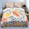 Abstract Animal Print Design Set  Kid'S And Adults' Bedroom Decor, Exquisite Three-Piece Bedding Set Gift