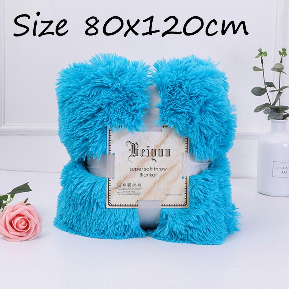 Elegant Super Soft Home Textile Fluffy Rug Long Shaggy Faux Fur Throw Blanket Bed Sofa Blanket