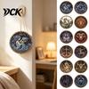 Decorative Pearl Pendant 2D Flat Painting Ornament, Double Sided Zodiac Theme Hanging Gem Art Wall Decoration Craft, Rhinestone Beads Pattern Acrylic