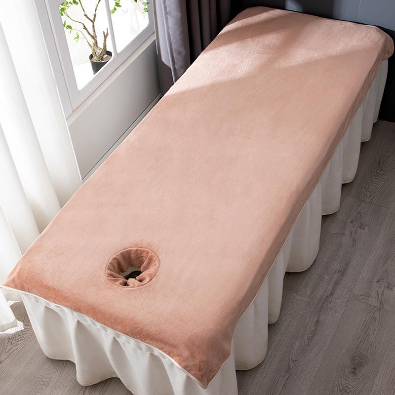 40x80cm/90x190cm Thickened Beauty SPA Massage Table Planking Face Towel with Hole Bed Bandana/Sheet